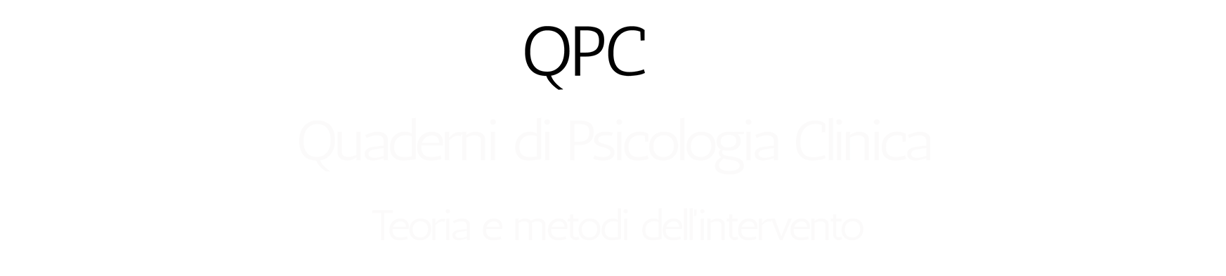 Quaderni di Psicologia Clinica